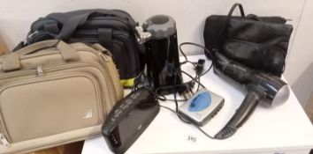 A bag of electronics & bags