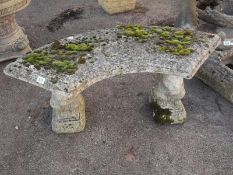 A Squirrel Garden Stone Bench