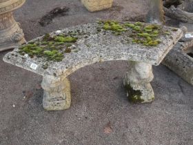 A Squirrel Garden Stone Bench