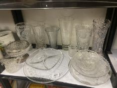 A good lot of glassware including vases