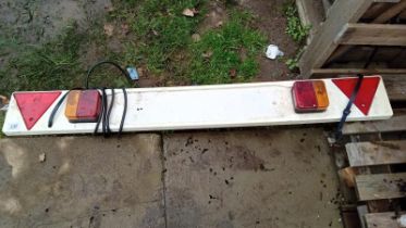 A trailer board with sockets