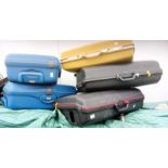 6 x Samsonite Plastic suitcases
