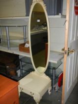 A good oval cheval mirror, COLLECT ONLY.