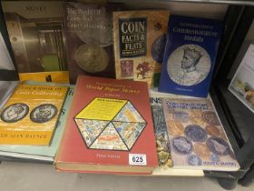 A mixed lot of books on money, coin collecting etc