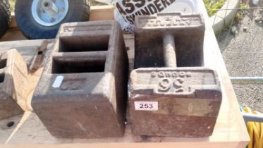 2 x 56 lb Vintage weights