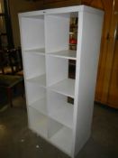 A white double shelf unit, COLLECT ONLY.