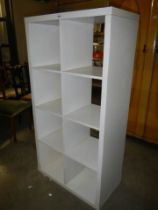 A white double shelf unit, COLLECT ONLY.