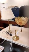 2 Brass Bedside Lamps