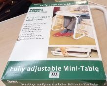 An adjustable mini table