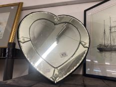 A gypsy style love heart mirror (collect only)