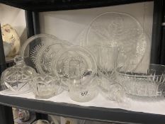 A good lot of glassware including a ship in bottle