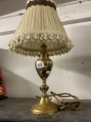 A brass table lamp COLLECT ONLY
