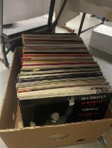 A box of approx 125 classical records COLLECT ONLY