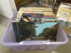 A box of records including Buddy Holly classical etc