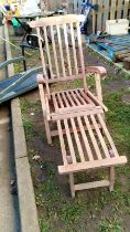 A Quality Hardwood Garden Recliner