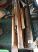 A collection of Wooden Shafts