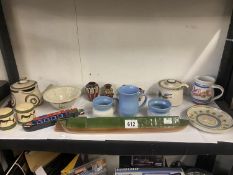 A mixed lot of pottery items