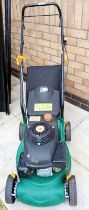 A Clean 40cm Petrol Lawn mover with catcher.