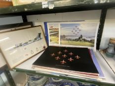 A quantity of Red Arrow and RAF related pictures, prints, calendars etc