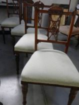 A good set of four Victorian mahogany dining chairs. COLLECT ONLY.