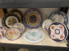 A mixed lot of collectors/cabinet plates including Chinese and a German/Parisian example