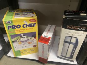 New boxed Pro-chef, kitchen scales etc