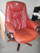 A red leather executive chair, COLLECT ONLY.