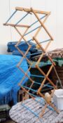 A vintage 50 clothes airer