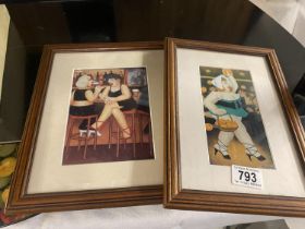Two framed and glazed Beryl Cook prints COLLECT ONLY