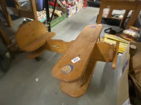 A large wooden aeroplane (sit-on, pull along) COLLECT ONLY