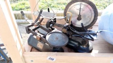 3 x metal vintage scales