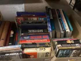 2 boxes of books containing naval, war etc