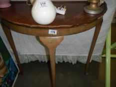 A 'D' shaped hall table, COLLECT ONLY.