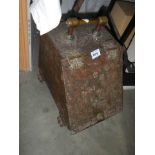 An old metal coal box, COLLECT ONLY.