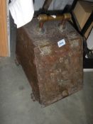 An old metal coal box, COLLECT ONLY.