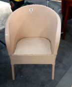 A Lloyd Loom style bucket/bedroom chair