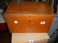 An old wooden file box (no bottom).