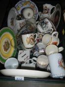 A mixed lot of commemorative and other ceramics, COLLECT ONLY.