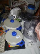 A mixed lot of kitchen ware including food processor, COLLECT ONLY.