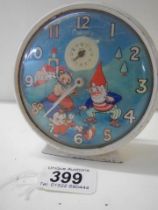 A vintage novelty Noddy clock, IN WORKING ORDER.