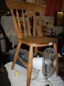 A pine kitchen chair, COLLECT ONLY.