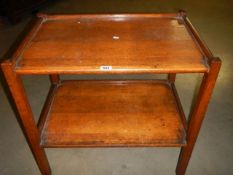 A two tier mahogany tea trolley, COLLECT ONLY.