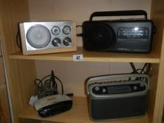 Four vintage radio's.