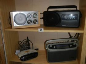 Four vintage radio's.