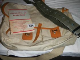 A vintage satchel, belts etc.