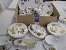 A Royal Worcester Evehsam pattern dinner set, COLLECT ONLY.