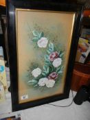 A framed and glazed still life study of roses, COLLECT ONLY.