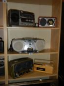 Five vintage radio's.
