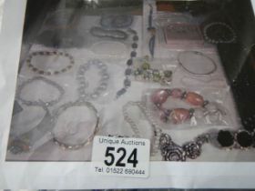 A mixed lot of bracelets.