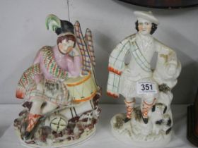 Two 19th century Staffordshire figures.